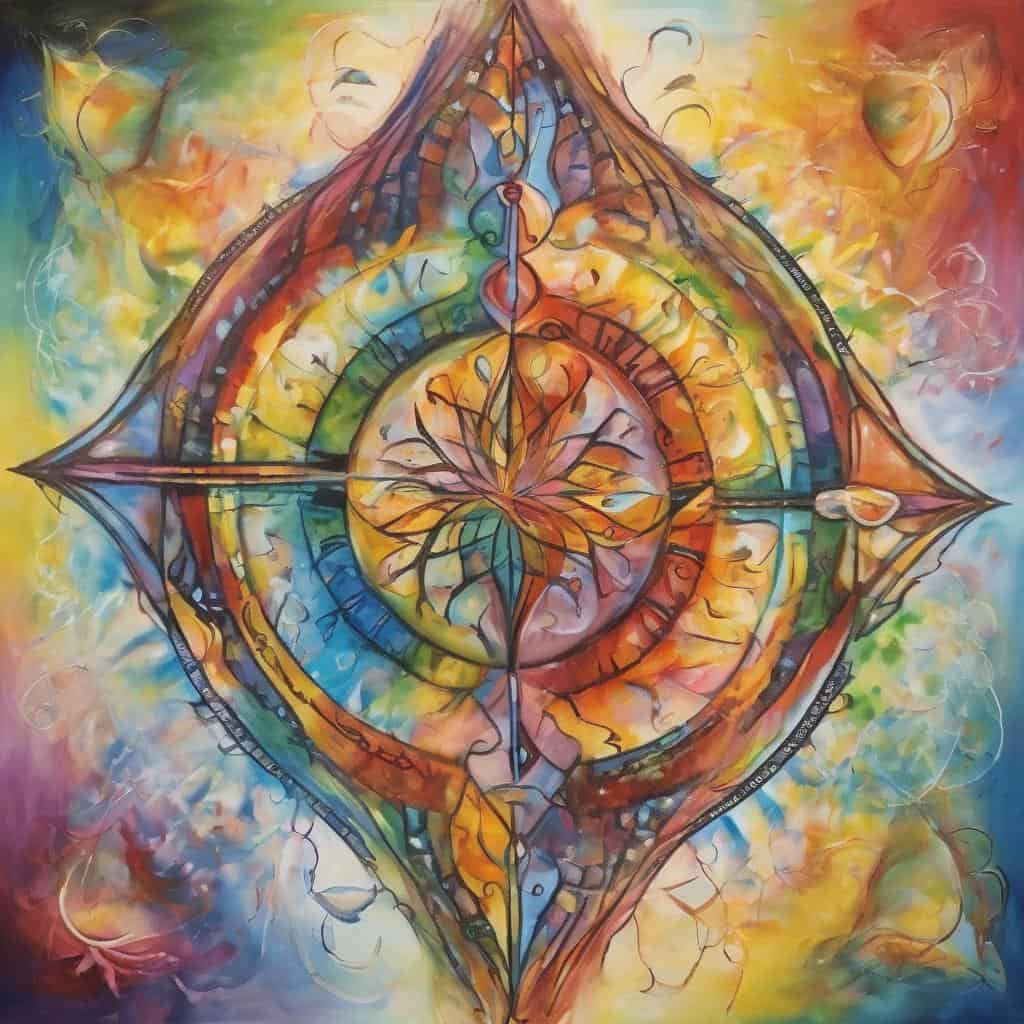 Ζωγραφική με αφηρημένα χρώματα και το μήνυμα “Κάθε εμπόδιο είναι ευκαιρία”, ιδανική για ανάπτυξη προσωπικότητας και θετική σκέψη.