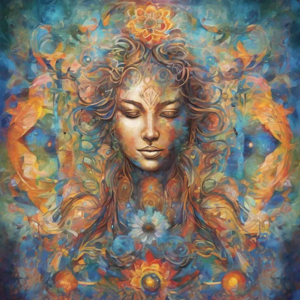 Στόχοι και έμπνευση μέσα από την τέχνη, Κάθε εμπόδιο είναι ευκαιρία, αφηρημένη γυναίκα σε πολύχρωμο πίνακα.